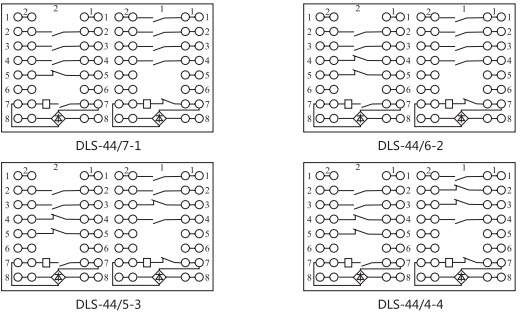 DLS-43/8-2雙位置繼電器內部連接線圖片3