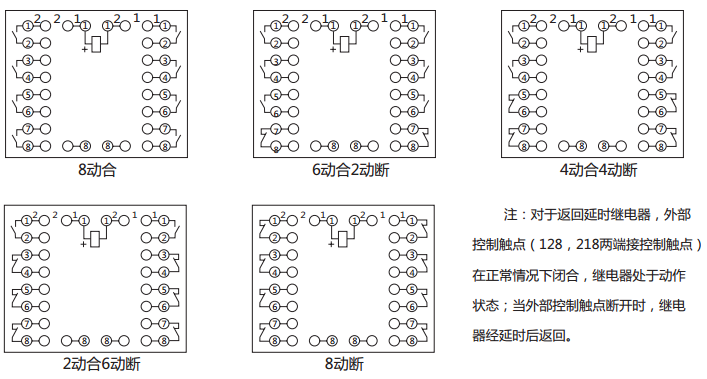 BZS-17延時中間繼電器內(nèi)部接線圖及外引接線圖